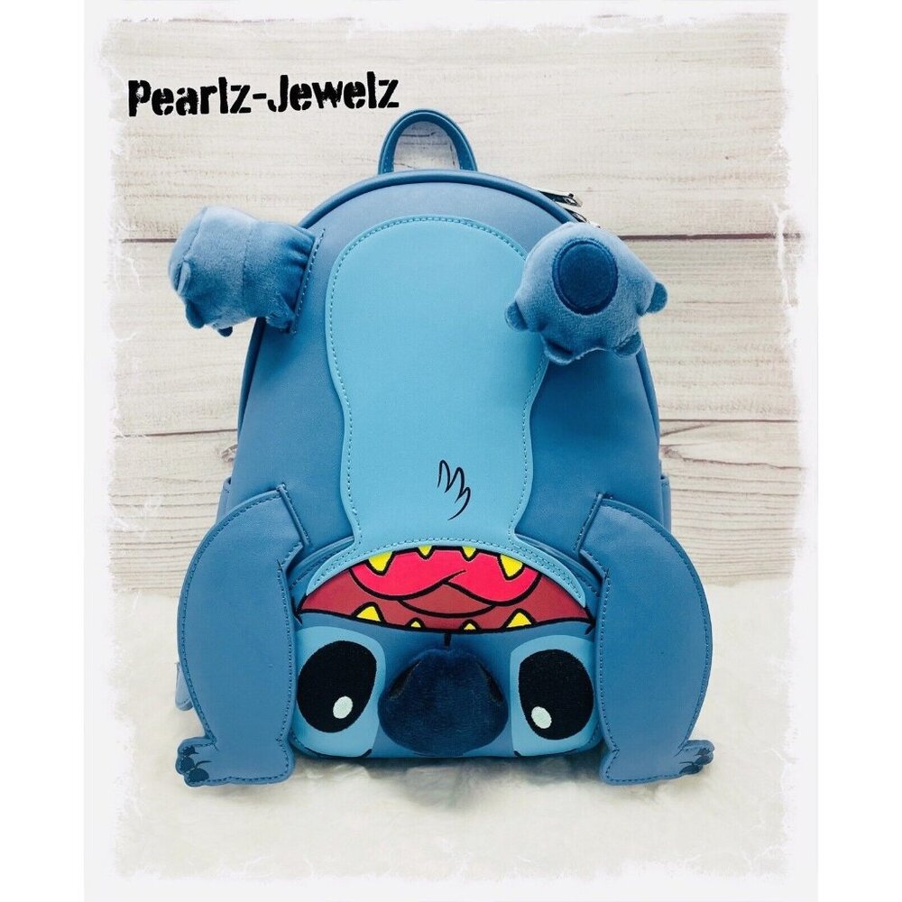 Loungefly Disney Lilo & Stitch Upside Down Figural Cosplay Backpack BoxLunch NWT - Picture 1 of 5